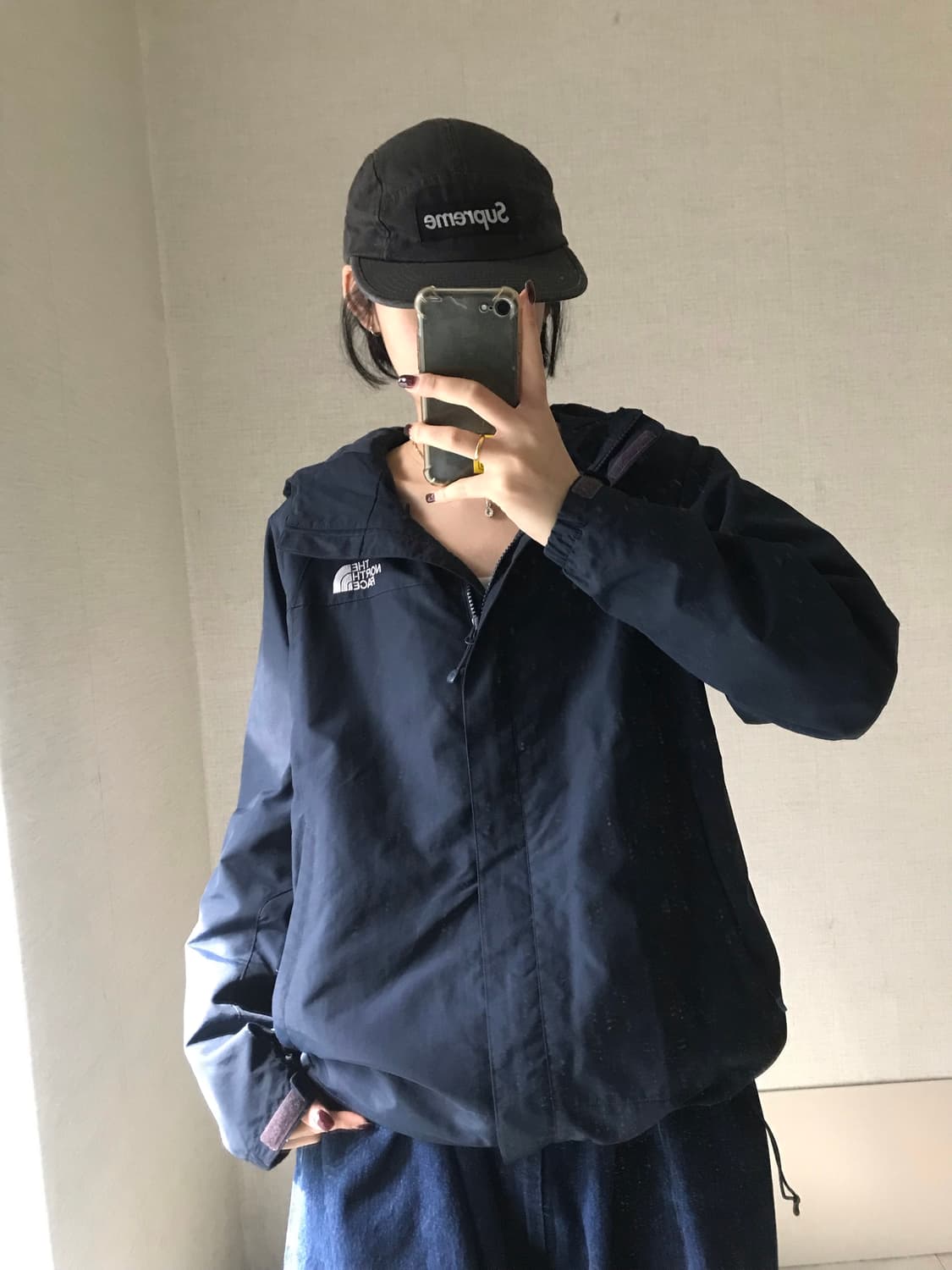 노페 네이비 고프코어 바람막이 상품이미지3