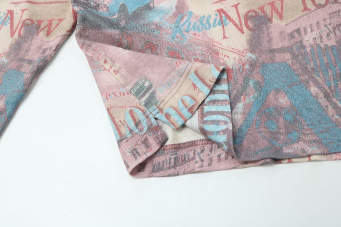 Ammlette 암렛 빈티지 시티 그래픽 하이넥 롱슬리브 티셔츠 상품이미지8