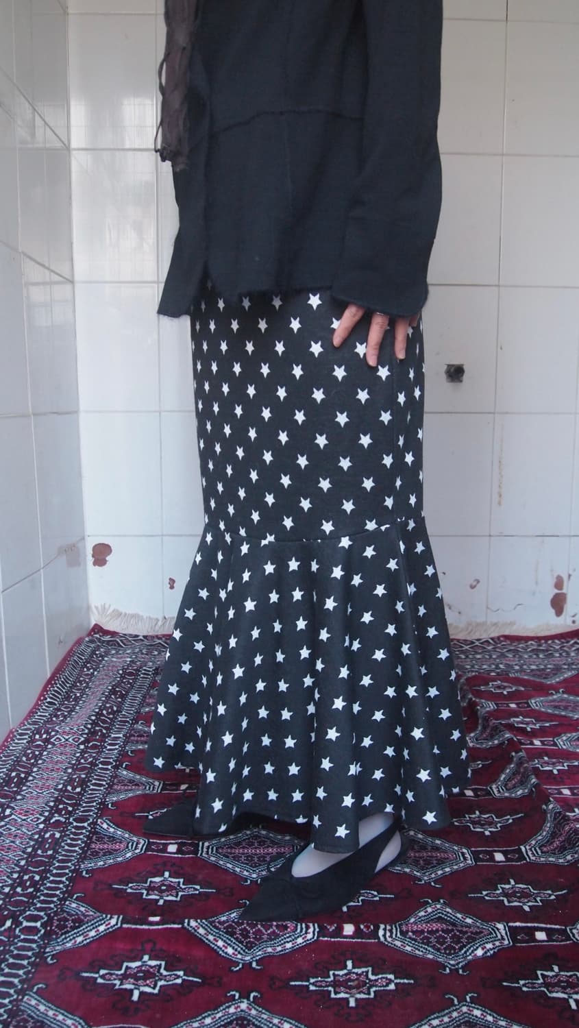 빈티지 별 패턴 플레어 스커트 상품이미지4