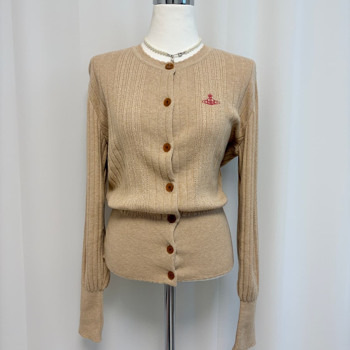 비비안웨스트우드 레드라벨 코튼 아일렛 가디건 상품이미지5