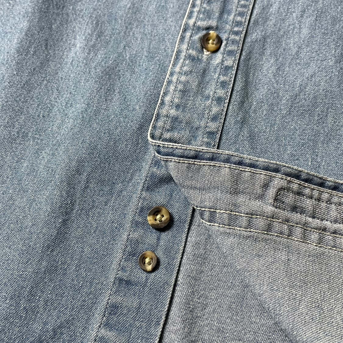 PORT AND COMPANY 빈티지 코튼 데님 셔츠 A00733 상품이미지5
