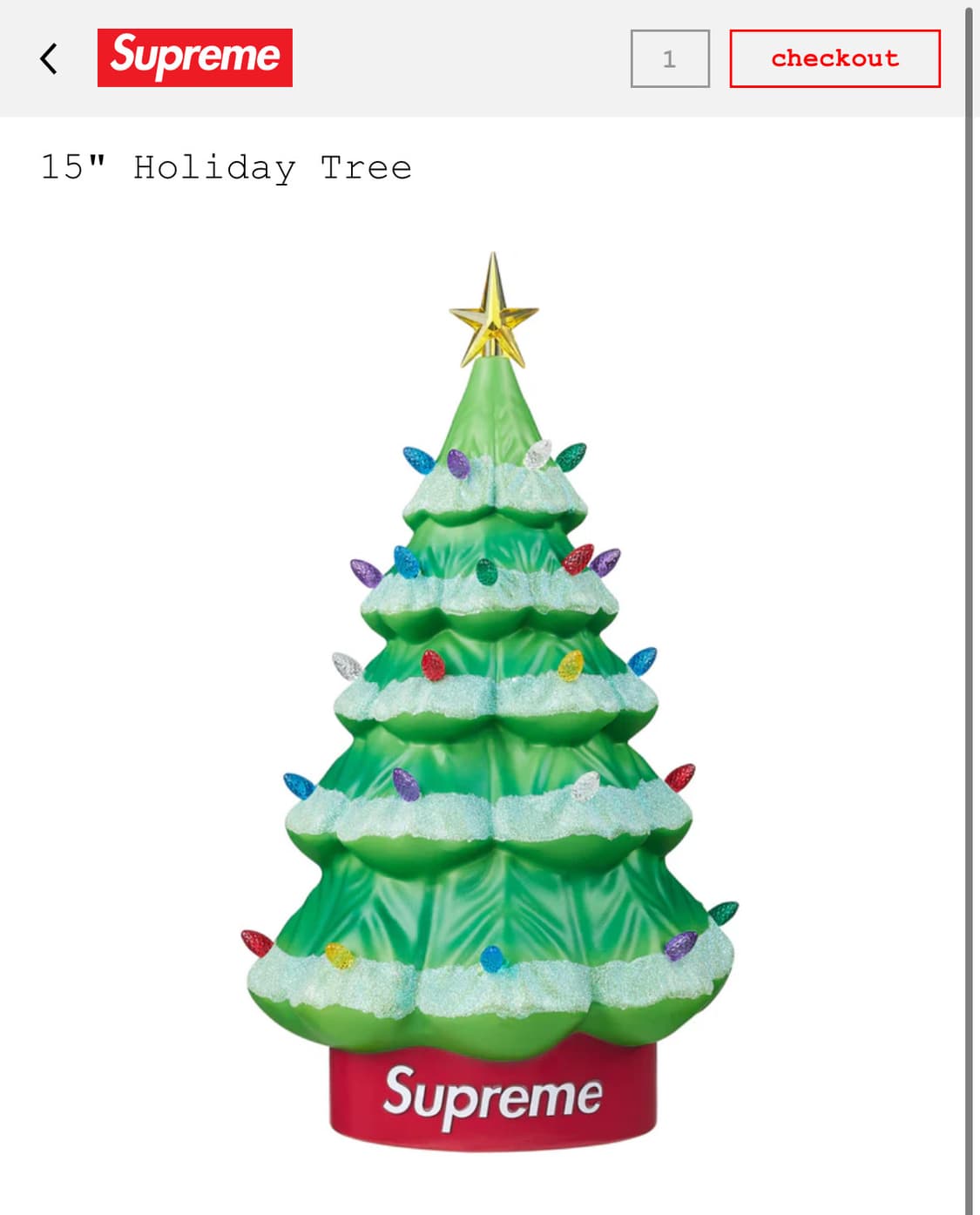 슈프림 홀리데이 트리 상품이미지1