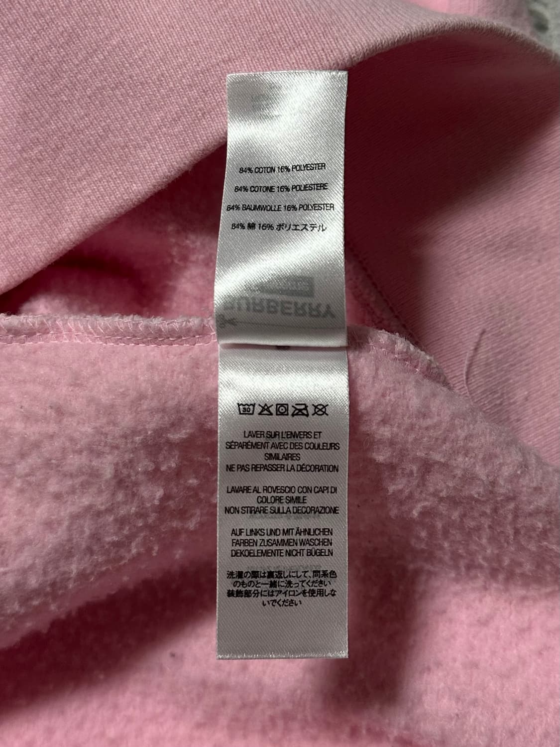 슈프림 x 버버리 미들로고 핑크 후드티 상품이미지9