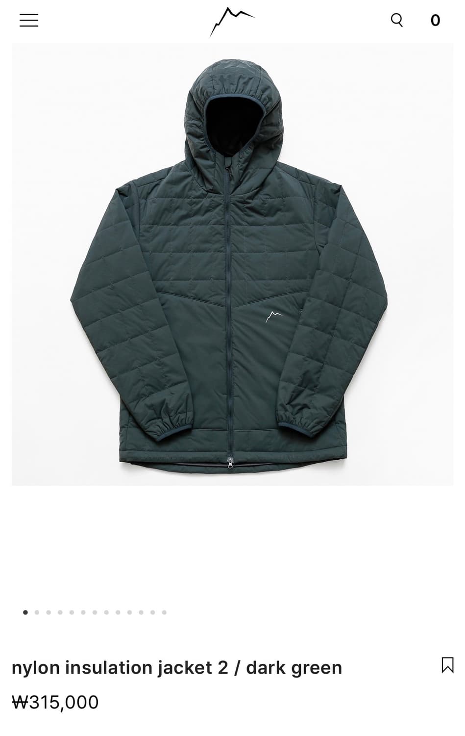 nylon insulation jacket 2/dark green [L] 상품이미지1
