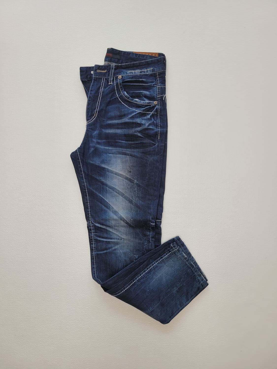 도크 DOHC 엠보워싱 청바지 32 다크네이비 상품이미지2