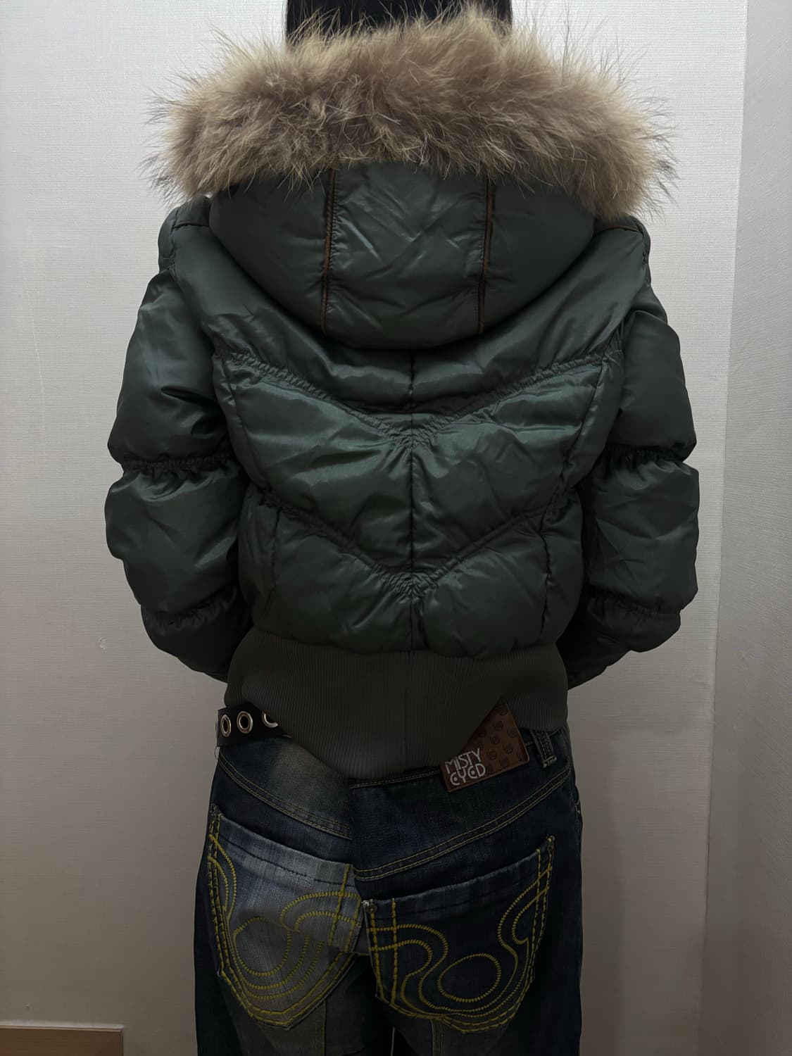 빈티지 청록 펑크 패딩 점퍼 상품이미지6