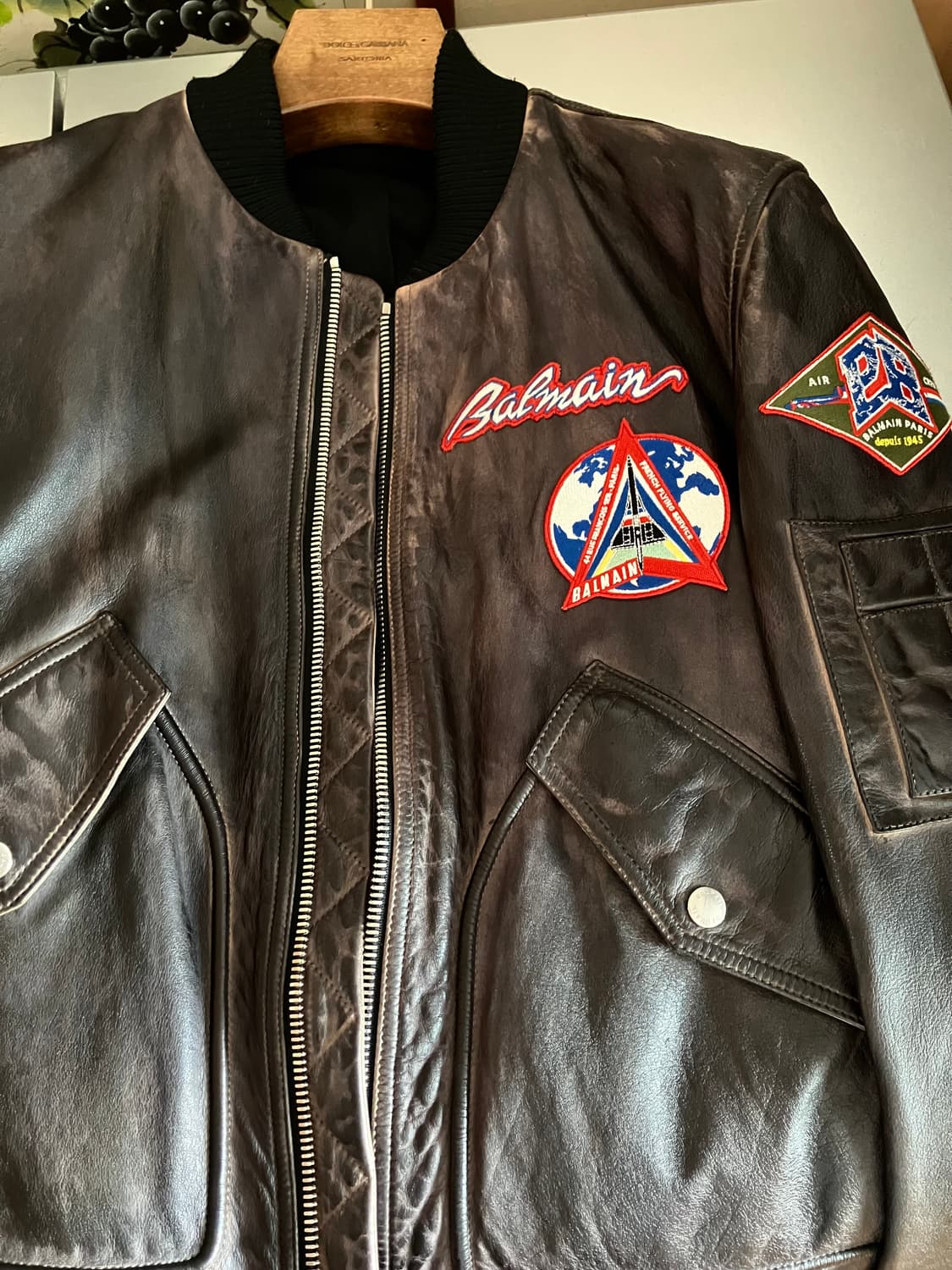 발망 워싱 가죽자켓 상품이미지6