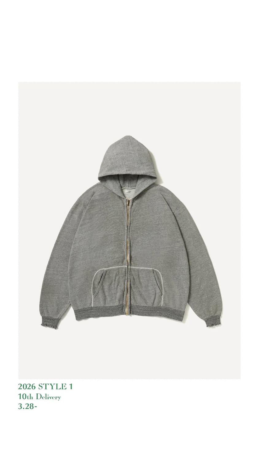 [4] 26ss 아프레쎄 라이트웨이트 집업 후디 상품이미지1