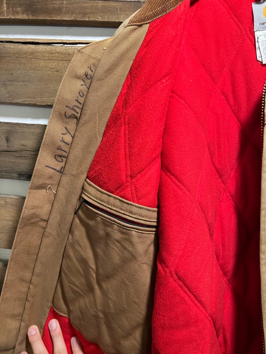 [XL]칼하트 Made in USA J13 산타페 브라운 워크 자켓 상품이미지7