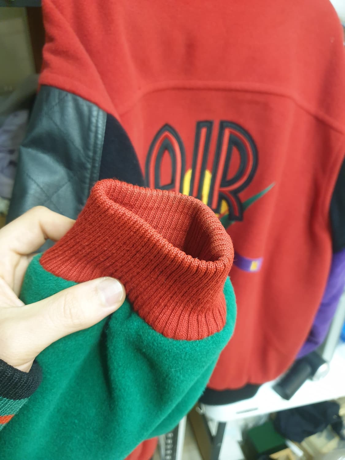 조던 AIR 컬러 블록 바시티 자켓 스타장 빈티지 삼나스포츠 xl 105 상품이미지4