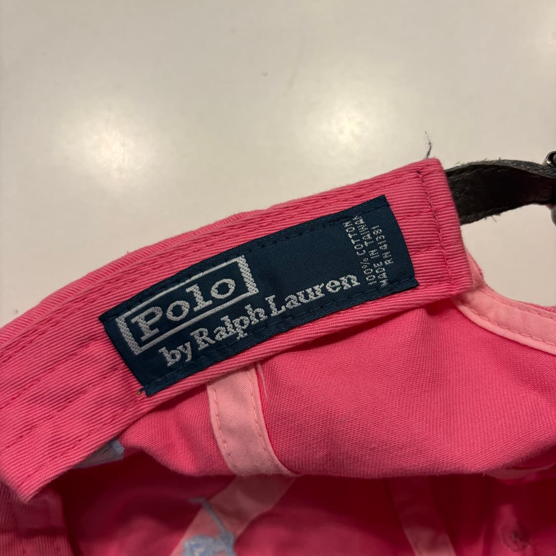 폴로 랄프로렌 넘버 3 핑크색 볼캡 모자 상품이미지4