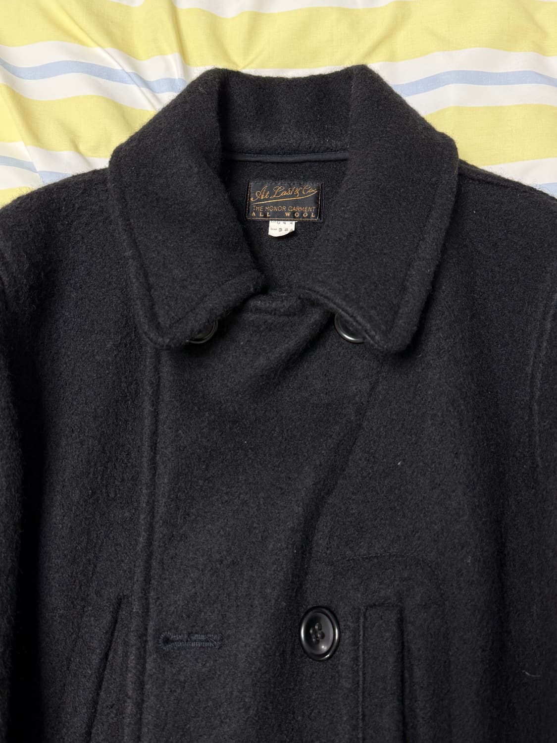 타임원클로딩 엣라코 더블 피코트 블랙 38 상품이미지2