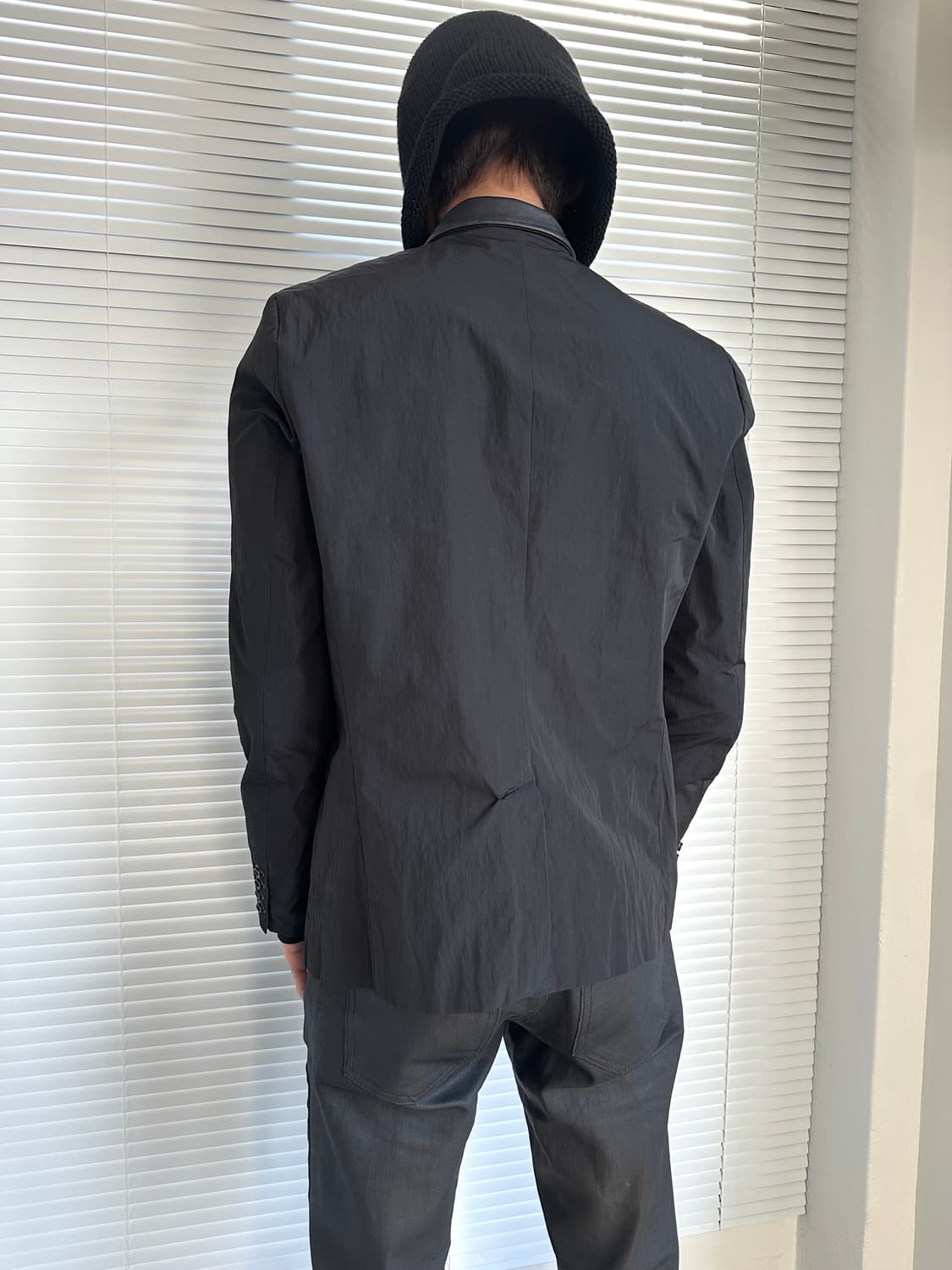 디젤 비대칭 코팅 슬리브 레이어드 자켓 상품이미지3