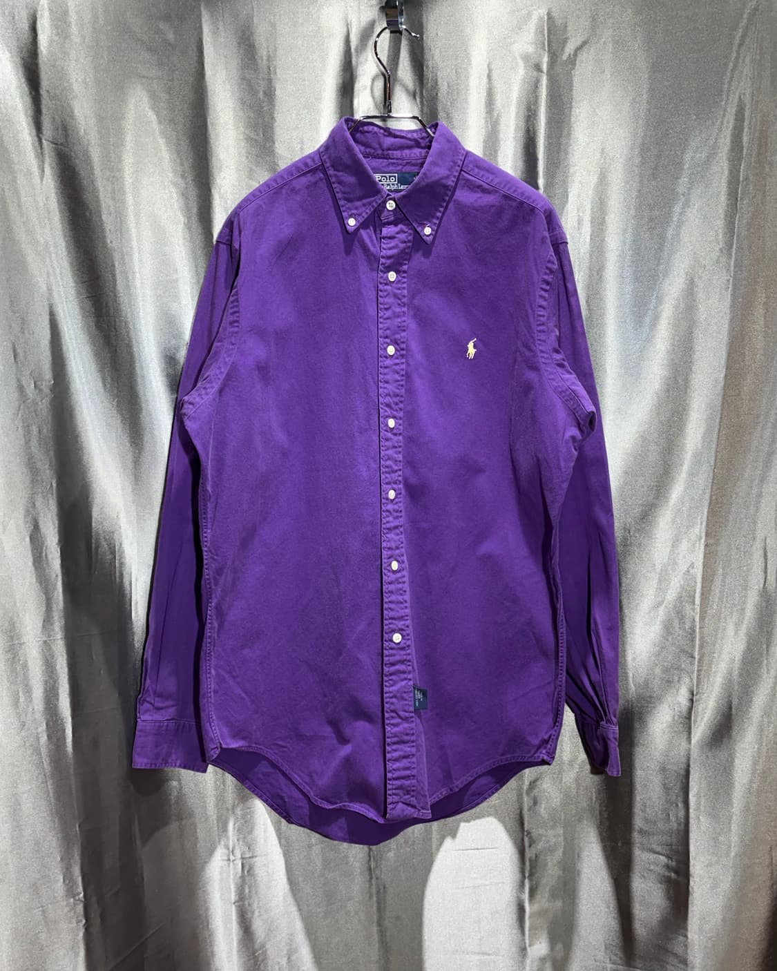 M 폴로랄프로랜 골드 포니 딥퍼플 코튼 셔츠 상품이미지2