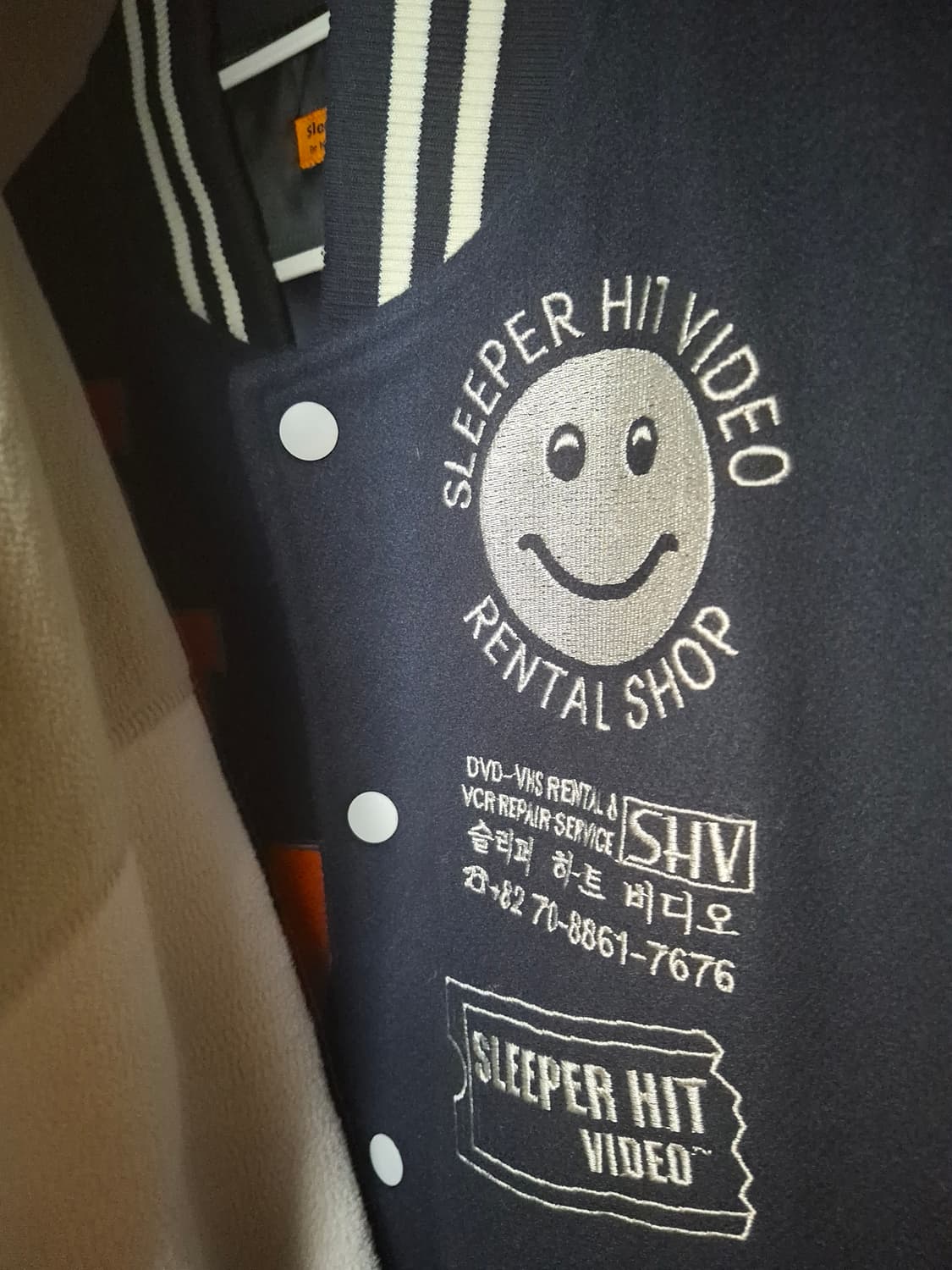 SHV Varsity jacket Navy 상품이미지5