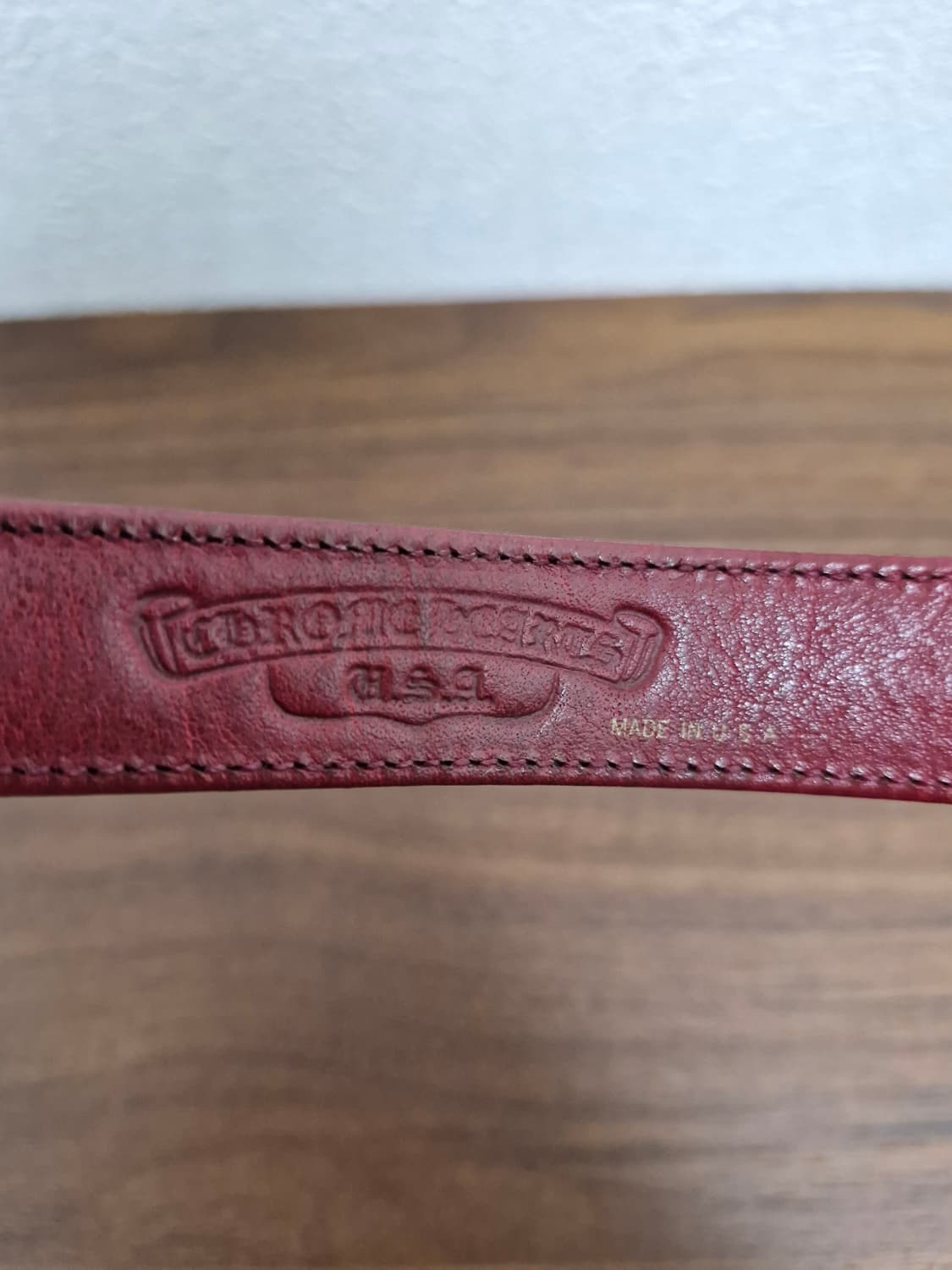 [OS] 크롬하츠 레드 하트 3버튼 레더 팔찌 상품이미지6