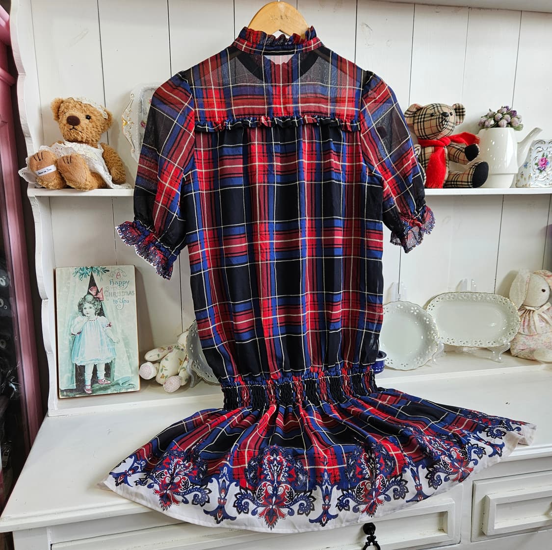 0327체크 머메이드 프릴 원피스 상품이미지6