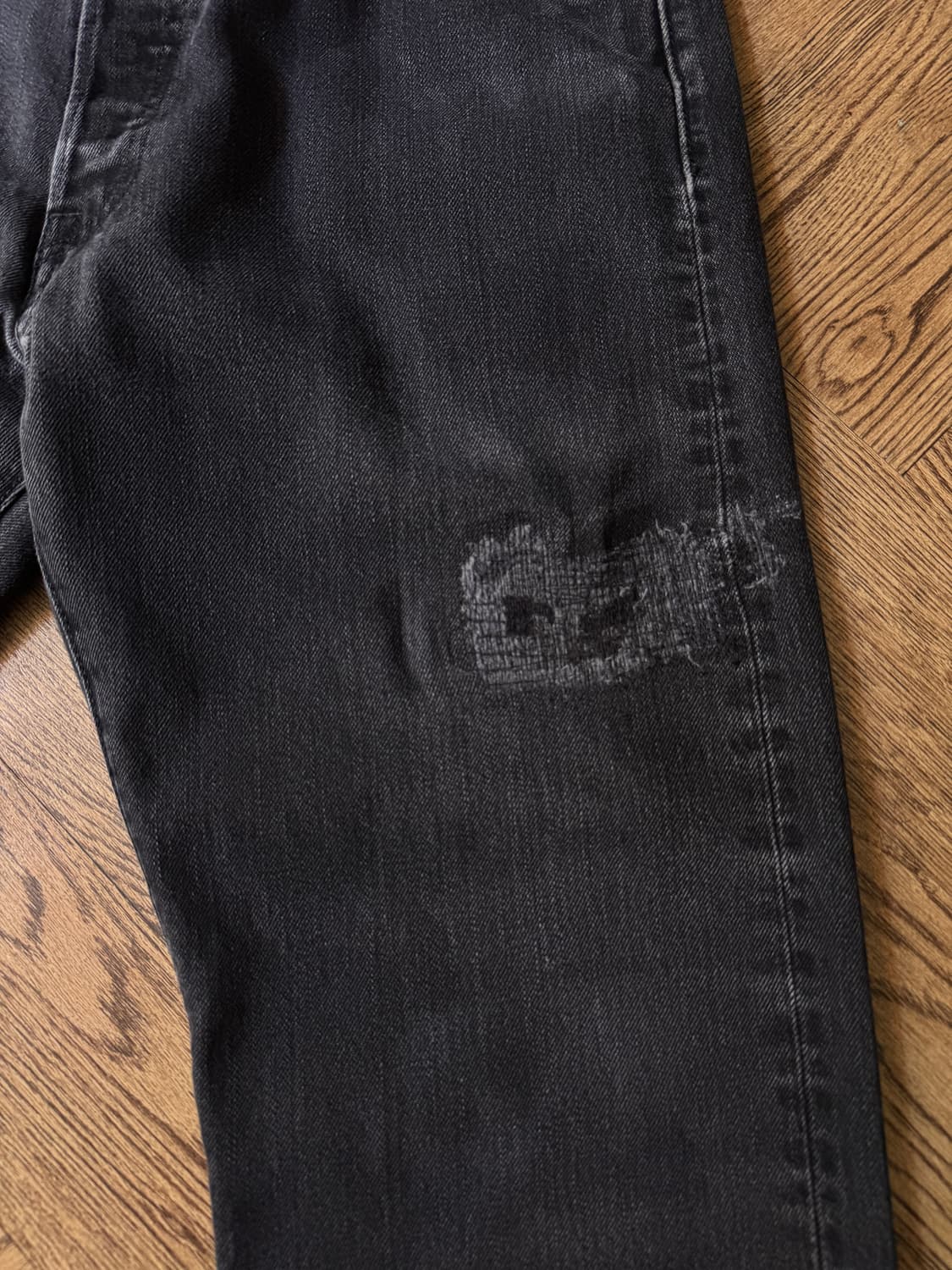[34]리바이스 501 빈티지 리페어드 흑청 데님 팬츠 상품이미지4