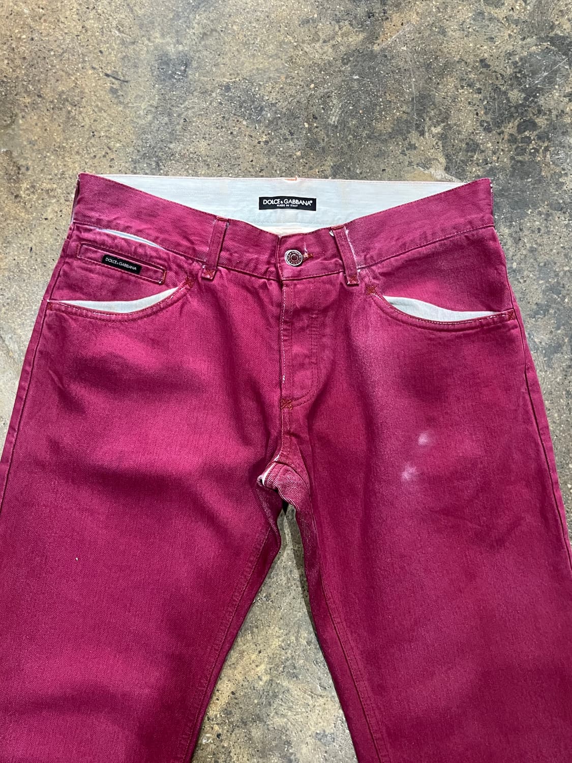 2005 Dolce & Gabbana Red Painted Jean 상품이미지9