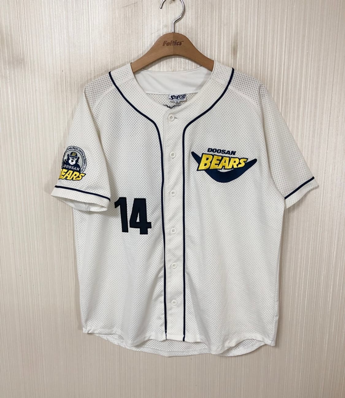 KBO 두산베어스 올드반달 홈유니폼/져지 95 #14 고영민 상품이미지1