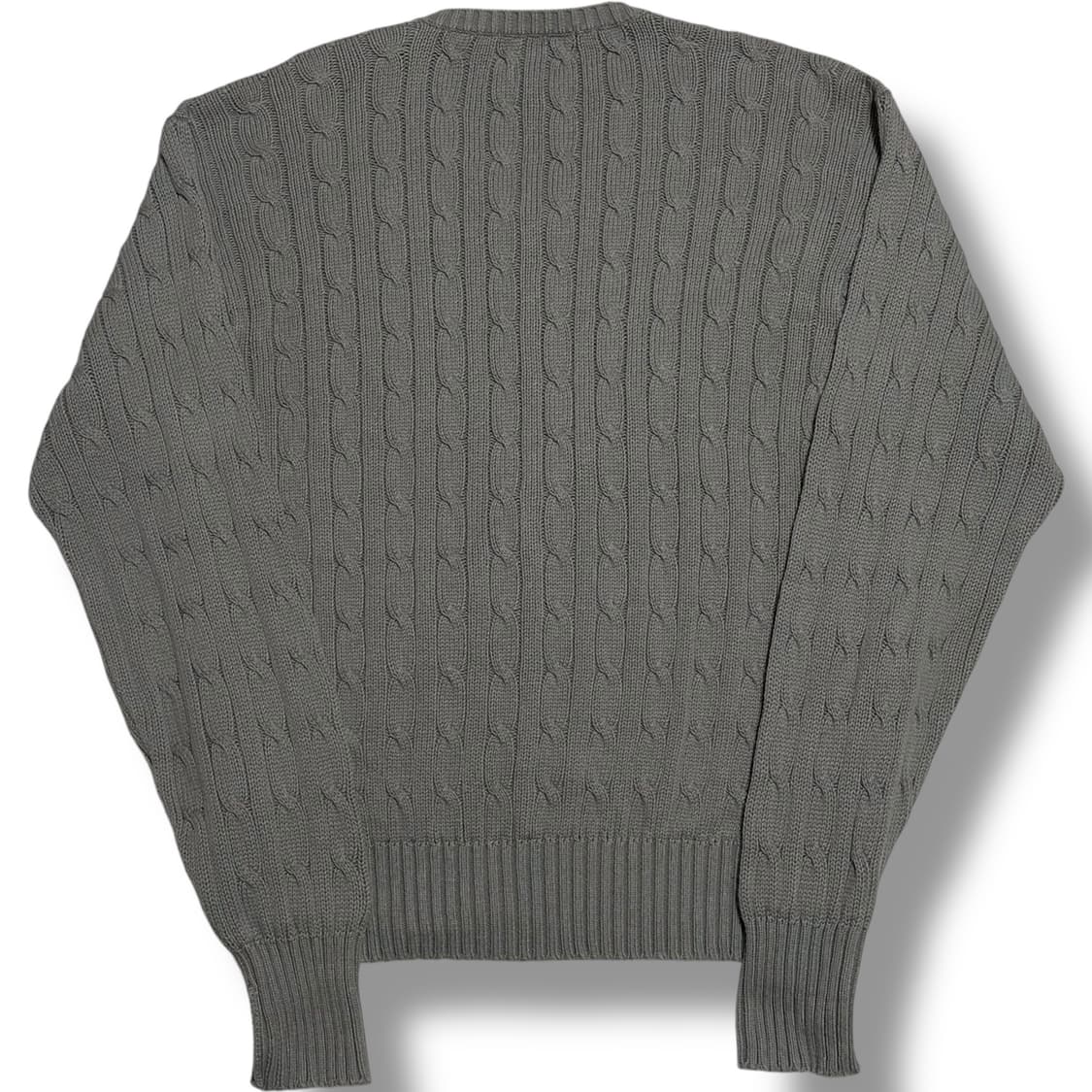 Polo Ralph Lauren 코튼 그레이 브이넥 케이블 니트 상품이미지2