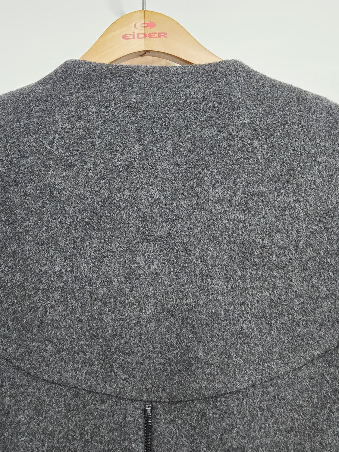 그레이 울 혼방 양가죽 배색 코트66 상품이미지5