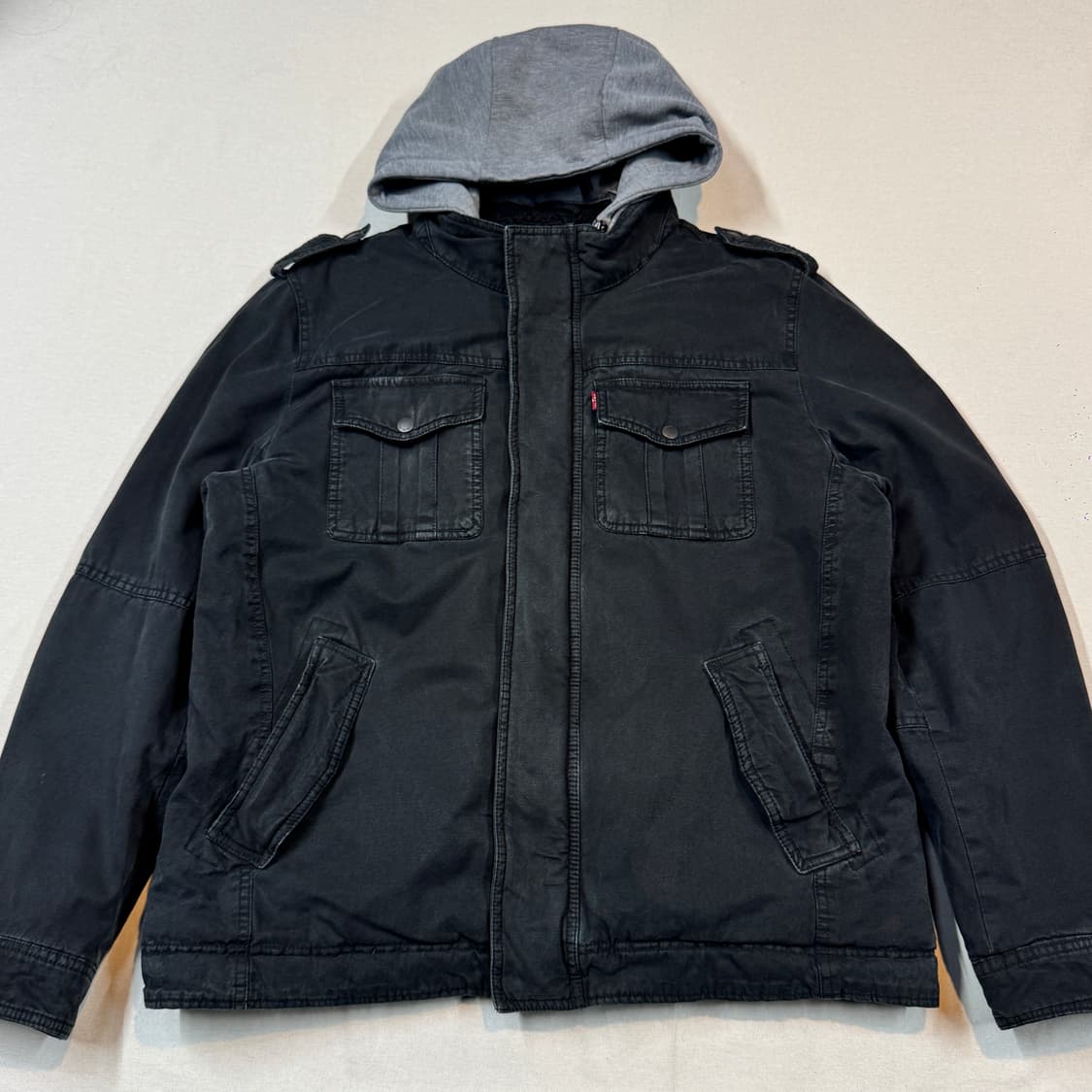 L) 리바이스 데저트 후드 레이어드 자켓 블랙 상품이미지2