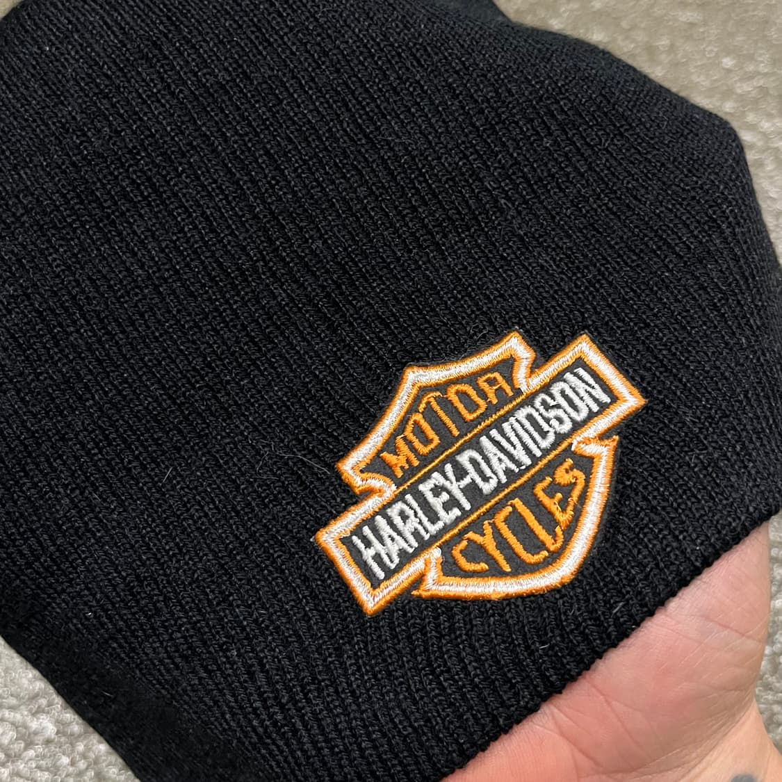 빈티지 할리데이비슨 방패 로고 비니 상품이미지2