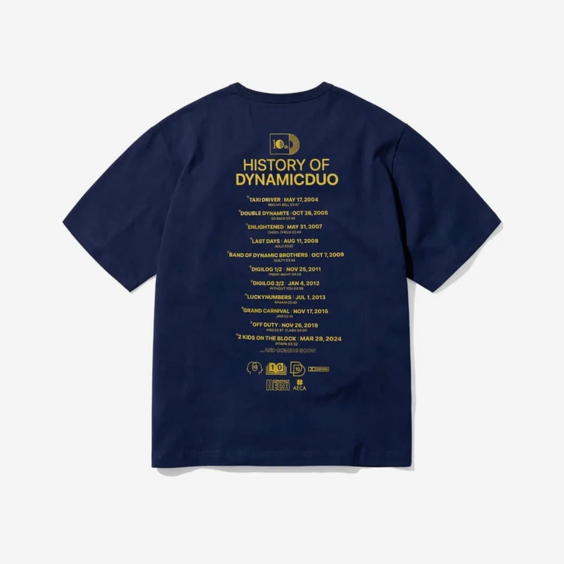 (M)에이카 화이트 다이나믹 듀오 20주년 기념 반팔 티셔츠 네이비 굿즈 상품이미지3