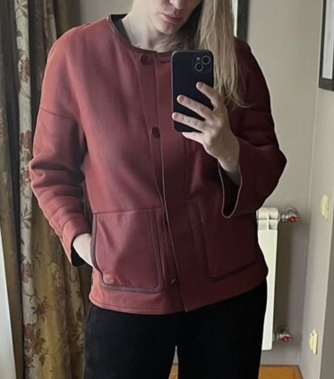 로로 피아나 재킷(시어링-램스킨)46 사이즈-해외발송 상품이미지1