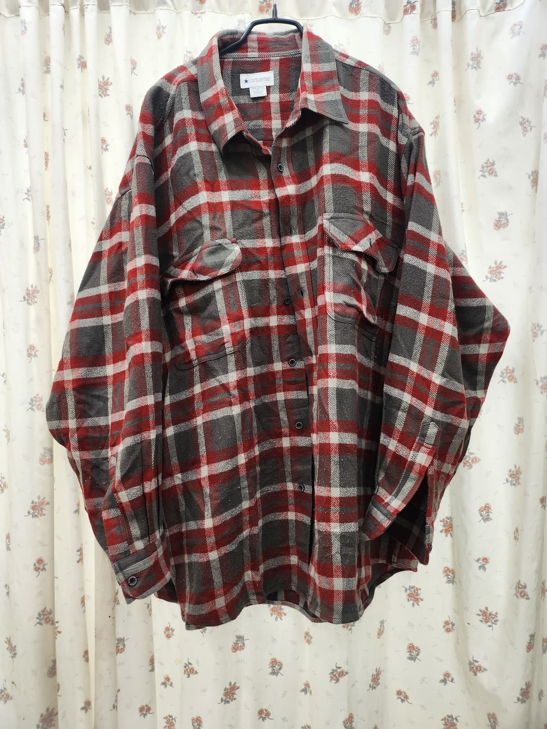 (지구샵) 컨버스 체크 오버셔츠 상품이미지1