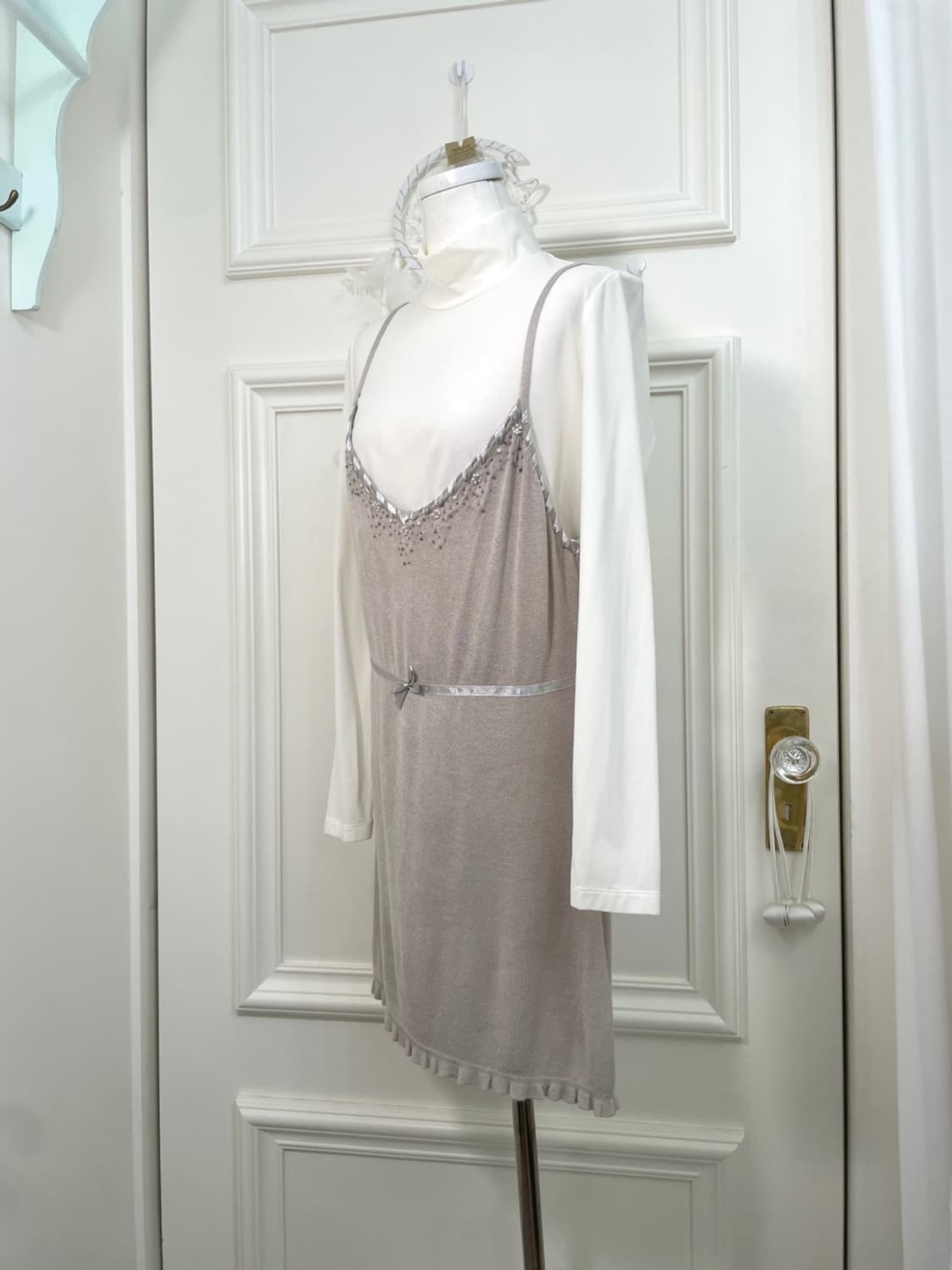 pale gray bow point mini opc&white basic 상품이미지2