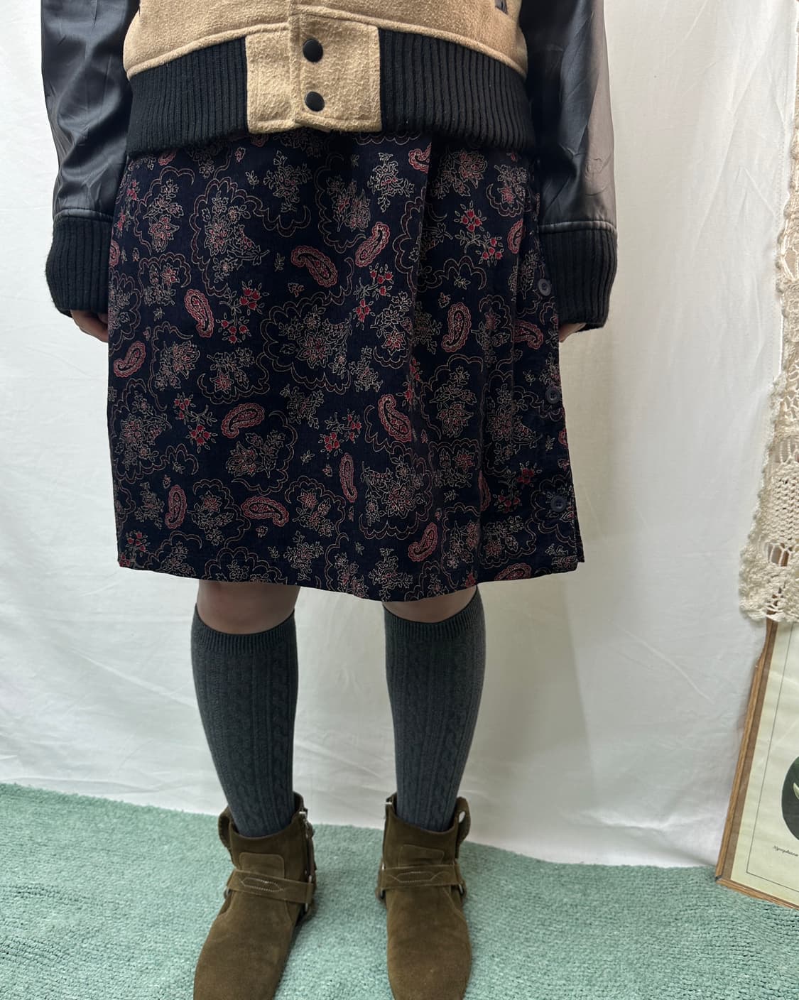 chelsea studio 페이즐리 코듀로이 원피스 상품이미지2