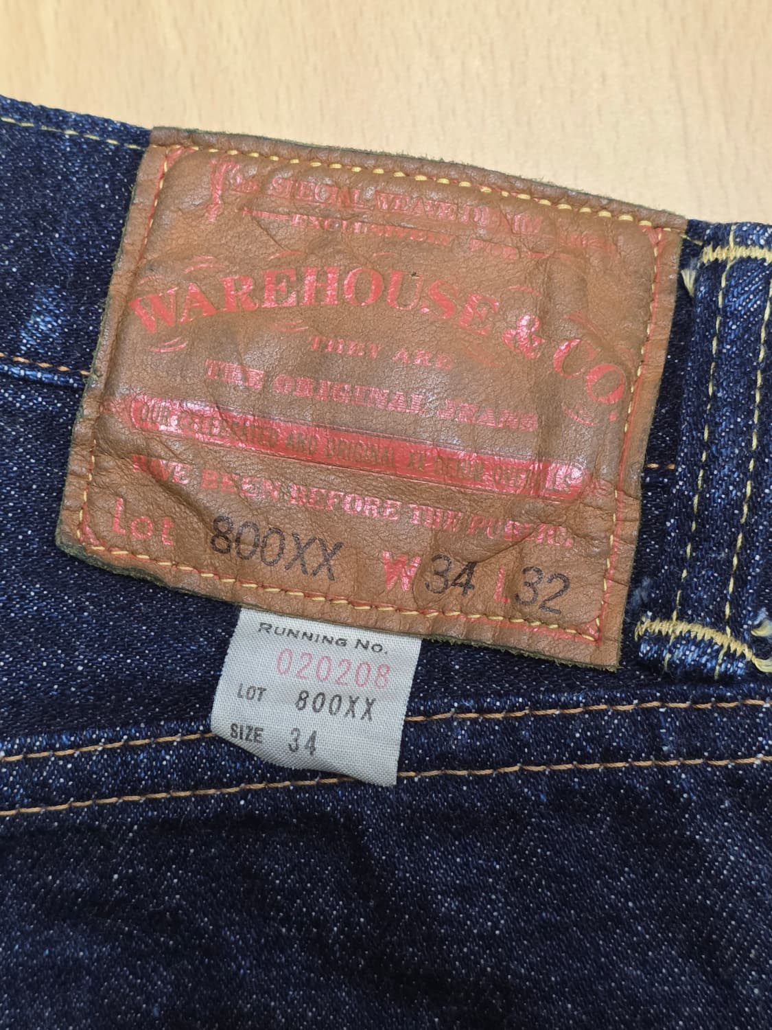 웨어하우스 800xx 스탠다드핏 데님팬츠 w34 l32 상품이미지3