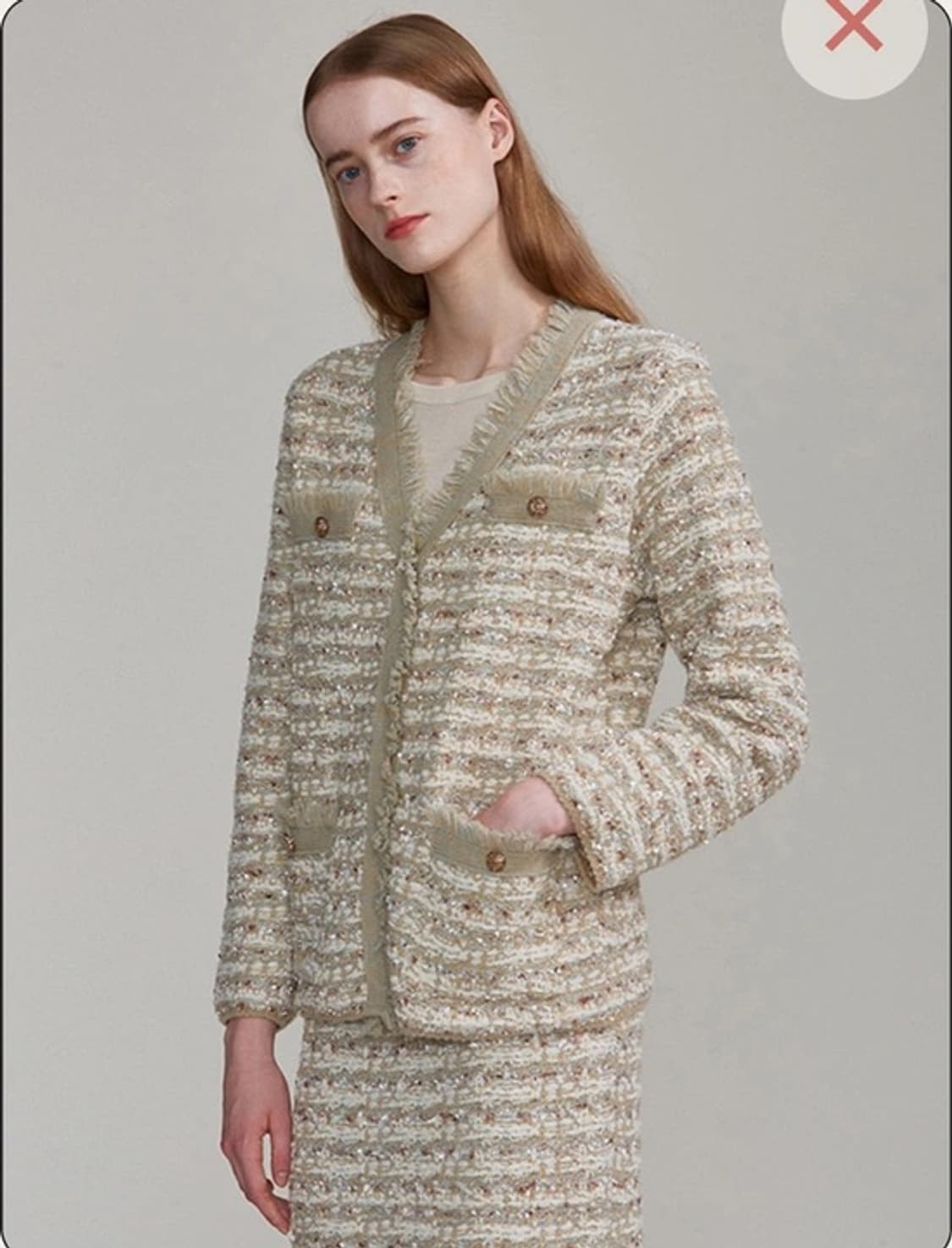 오떼뜨 트위드가디건 상품이미지1