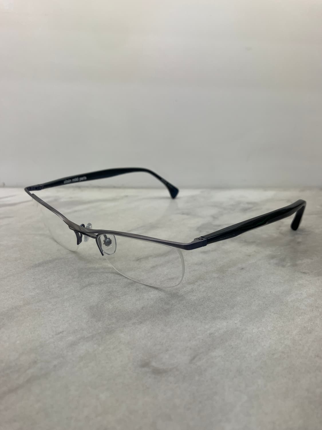알랑 미끌리 Alain Mikli paris 실버 딥네이비 반무테 안경 상품이미지7