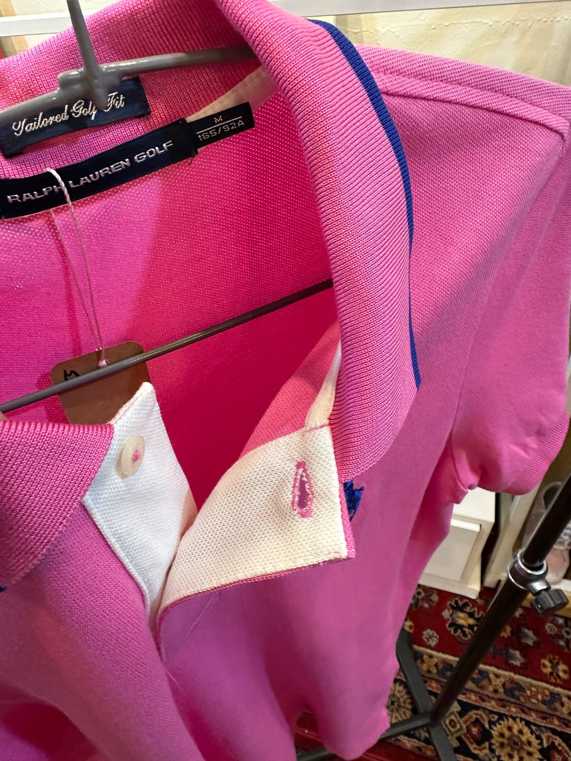 폴로 랄프로렌 우먼스 골프 빅포니 반팔 카라티 핑크 M 상품이미지5