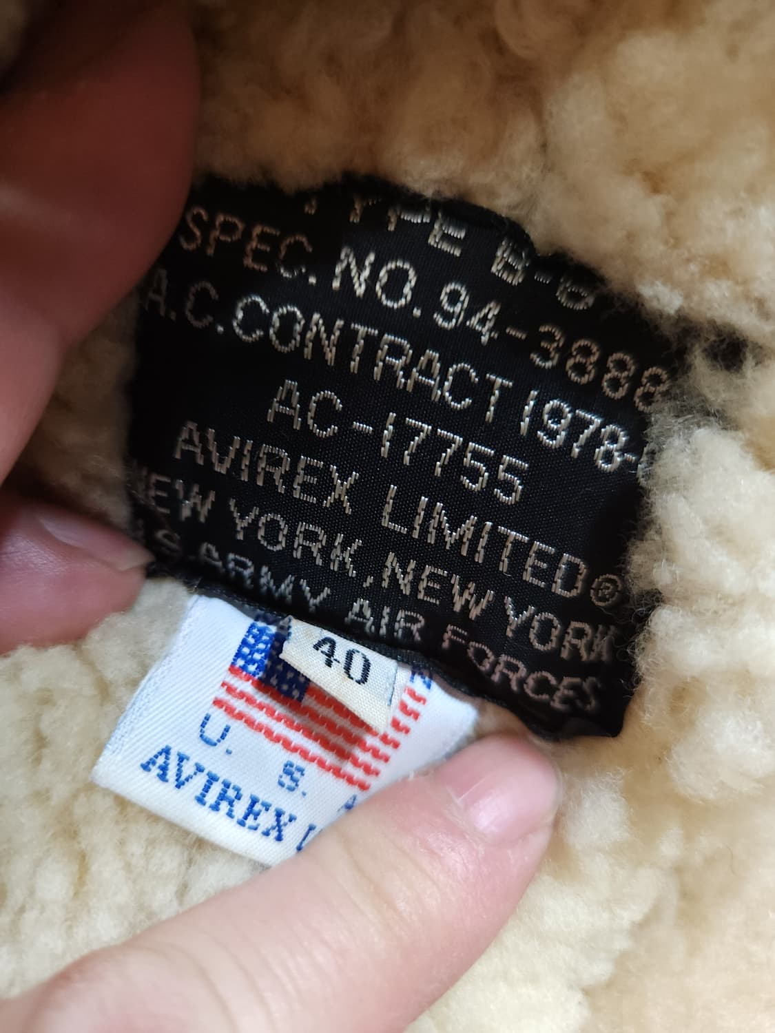 아비렉스 80s B6 양가죽 항공 무스탕 점퍼
​
 상품이미지6