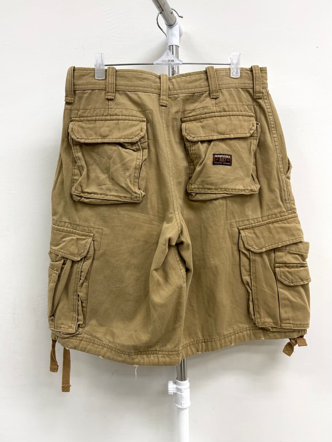빈티지 베이지 카고 하프 버뮤다 팬츠 반바지 상품이미지8
