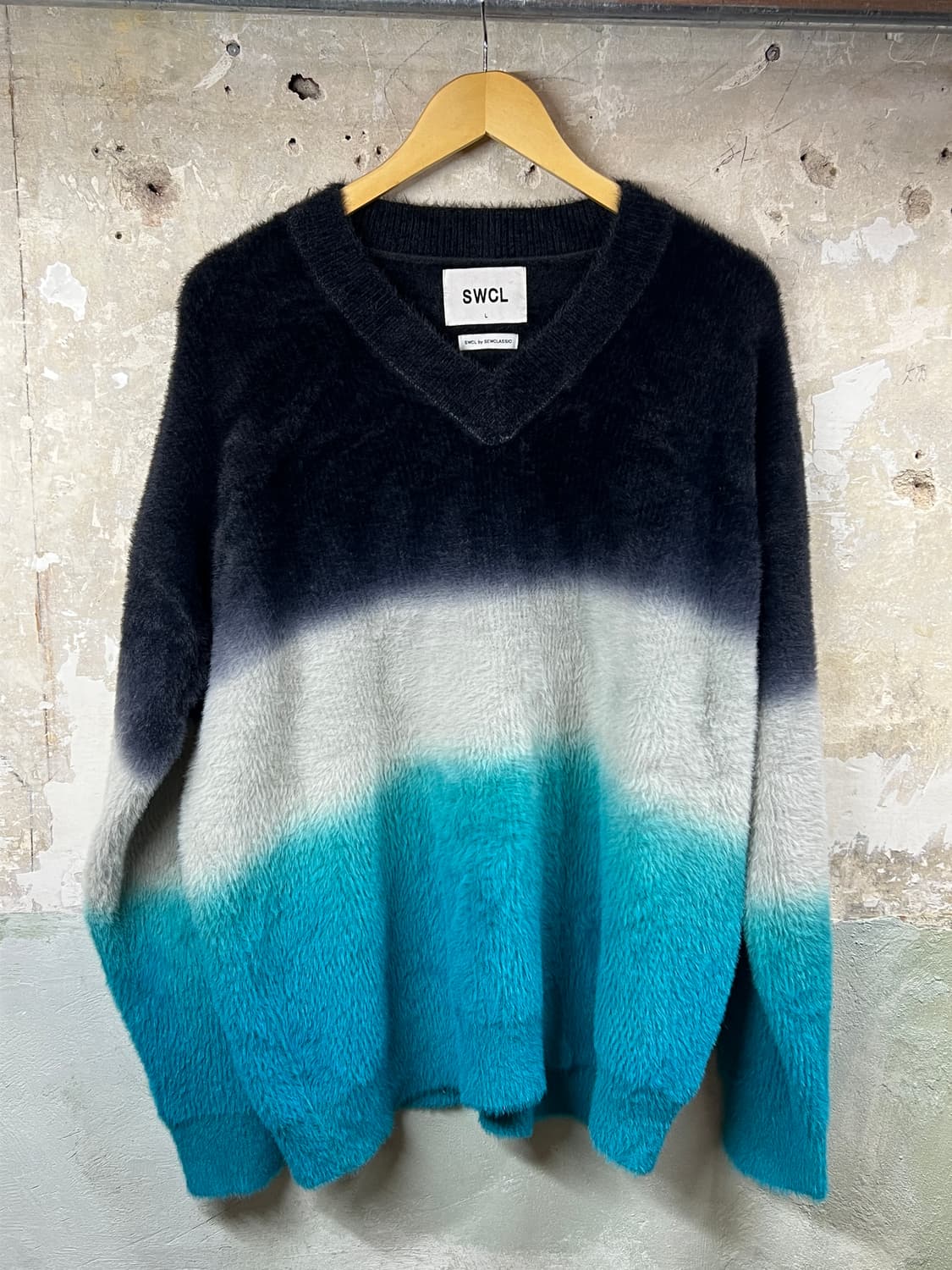 [SEW ClASSIC] 3 clolor block mohair knit 상품이미지3