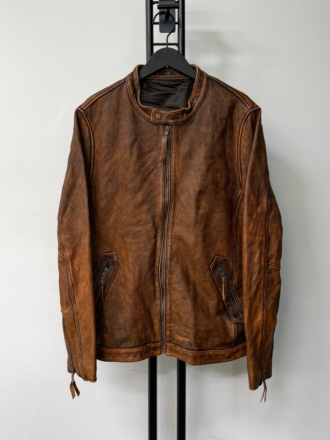 어반 바론 카우 레더 바이커 자켓 상품이미지1