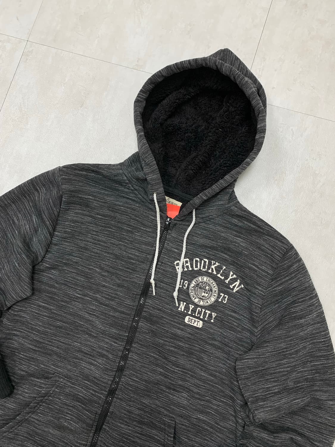 Brookcyn 회색 양털 후드집업 #25 상품이미지2