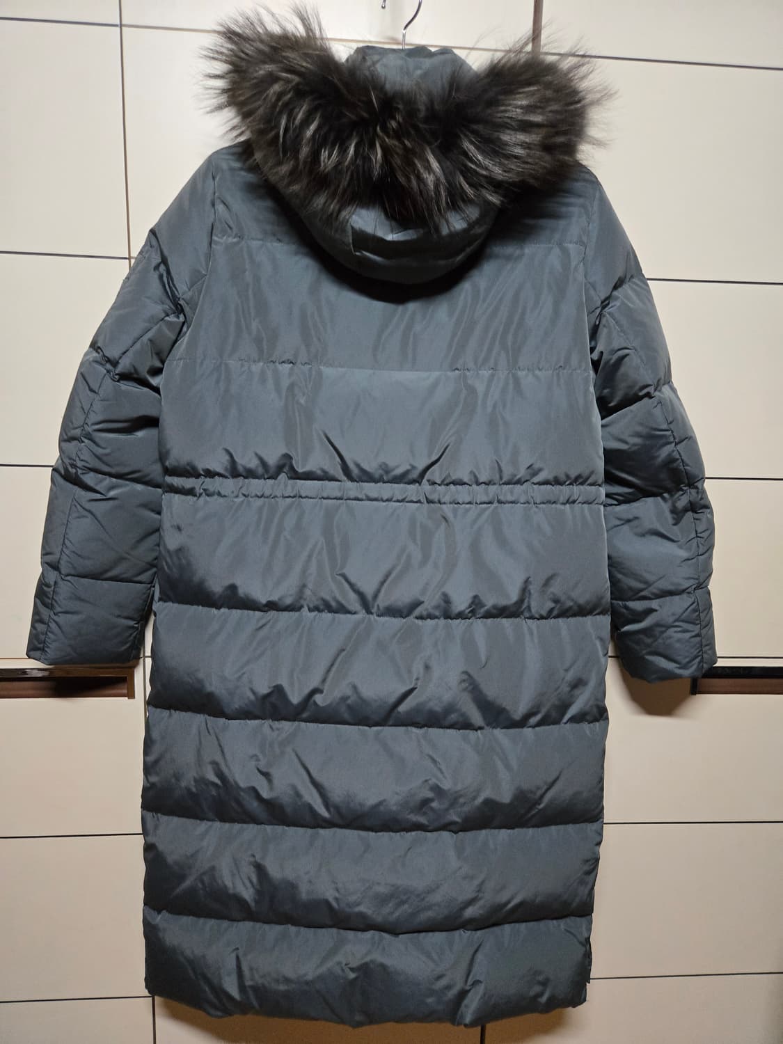 쉬즈미스 여성 모피 덕다운 롱패딩 상품이미지4