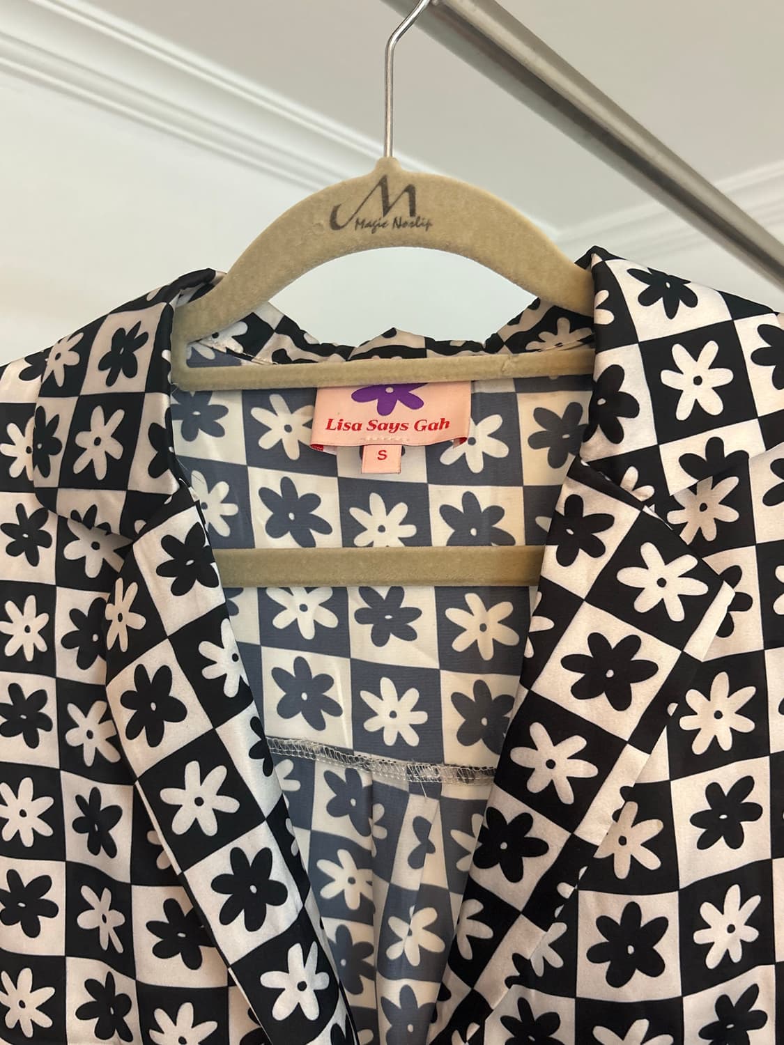 Lisa says gah 실크 반팔 셔츠  상품이미지3