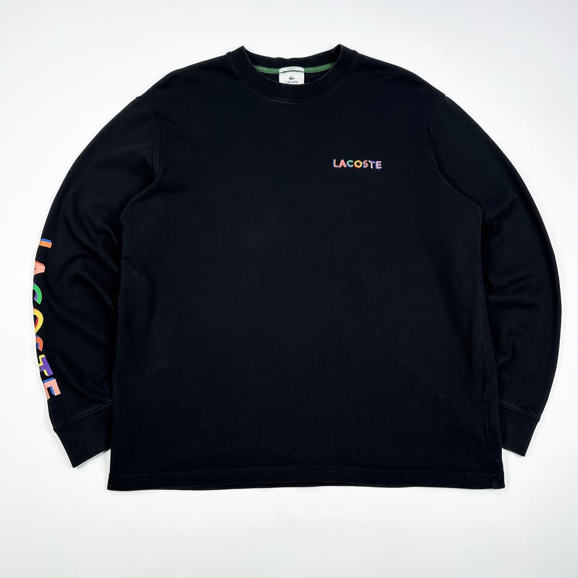 라코스테 크록 블랙 롱슬리브 맨투맨 (M) 상품이미지2