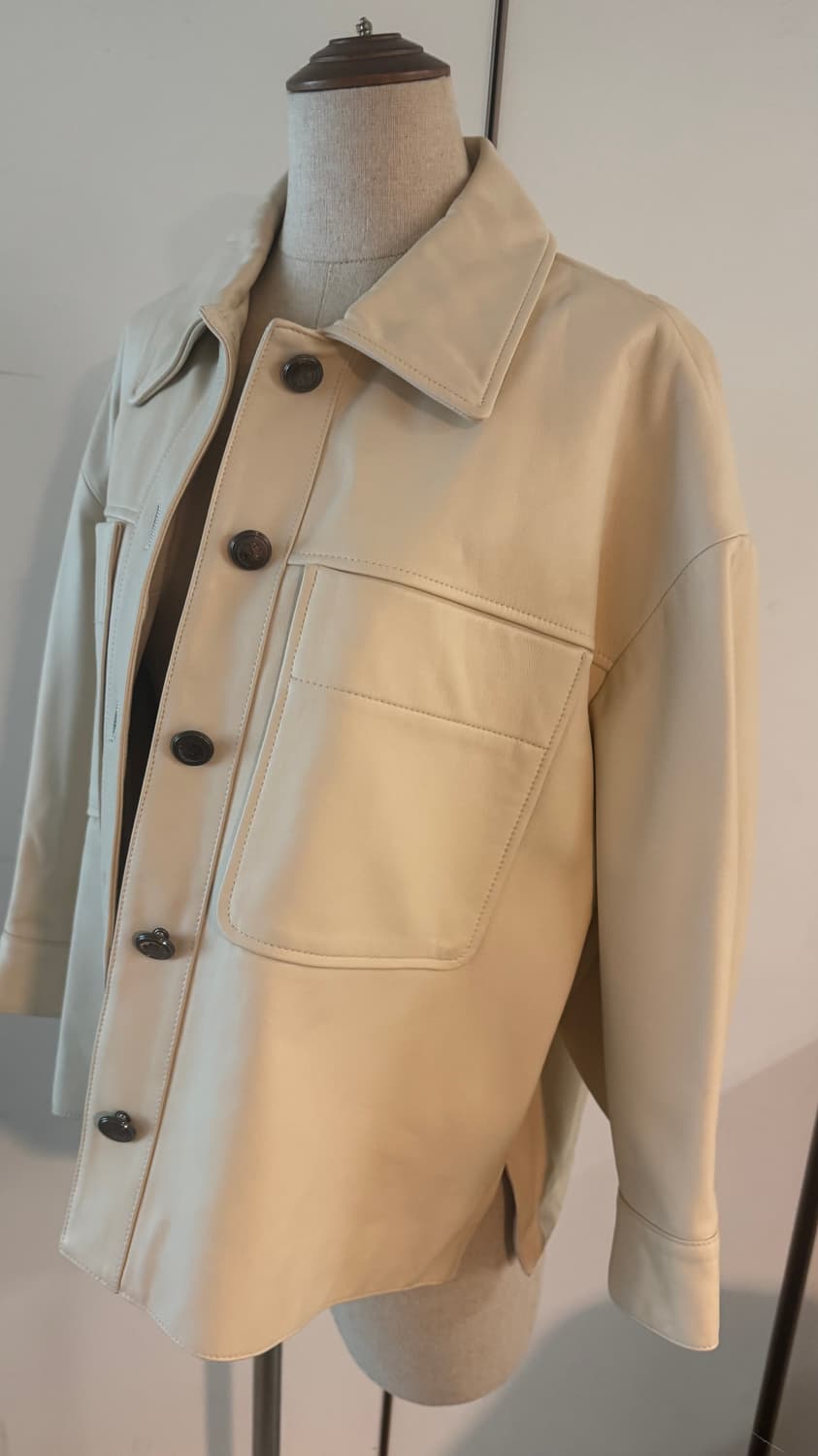 이태리 양가죽 천연가죽  리오벨 자켓  아이보리 색상  77 상품이미지5