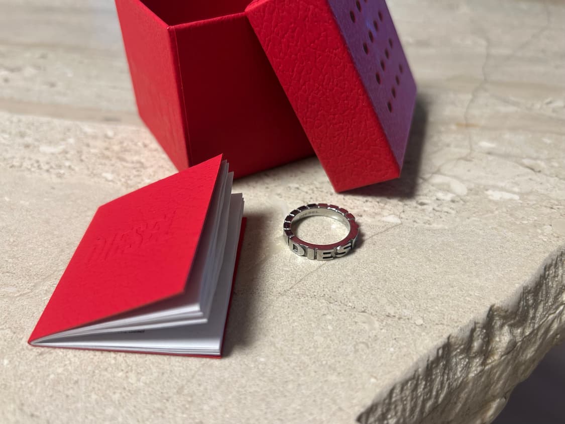 디젤 스팉 큐브 링 위트 실버 7-8호 상품이미지2