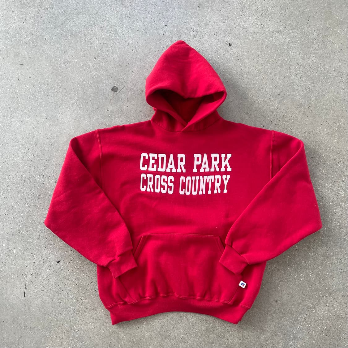 빈티지  러셀 애슬레틱 후드 레드(화이트) 상품이미지1