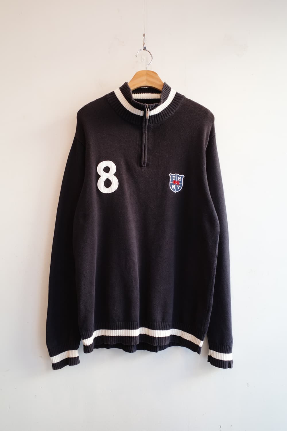 TOMMY HILFIGER 타미힐피거 반집업 니트 상품이미지1