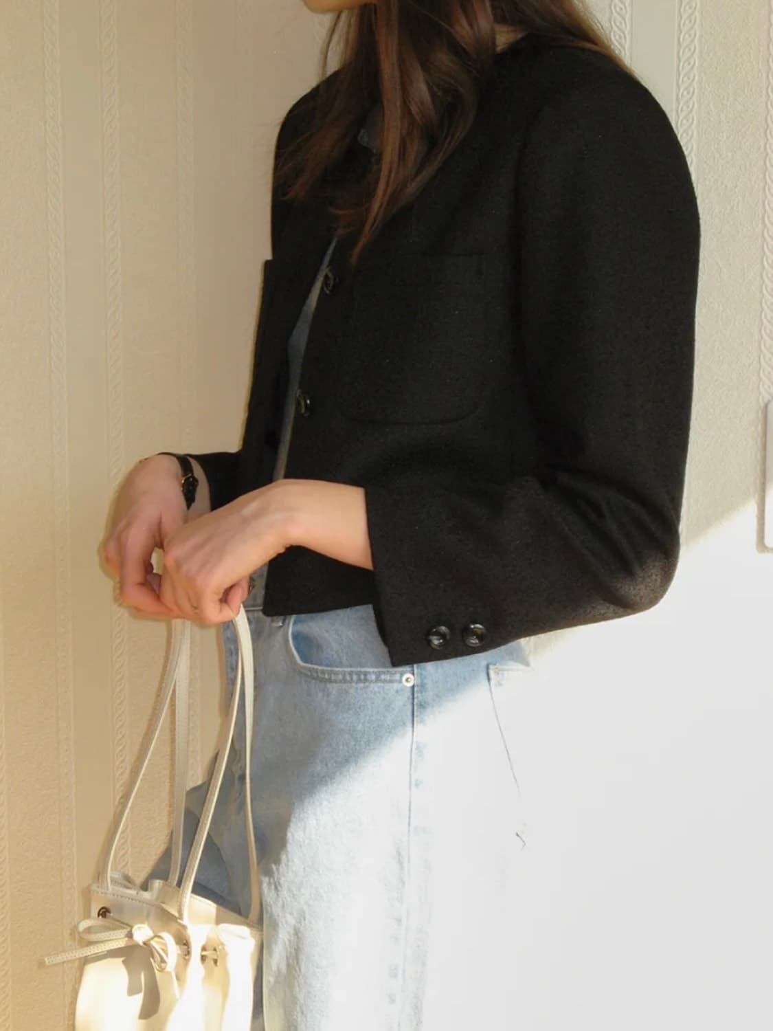 썸웨어버터 크롭 트위드 자켓 상품이미지4